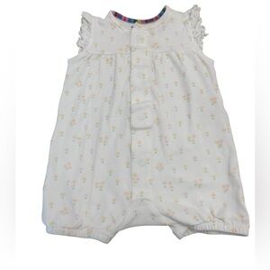 Magnetic Me Evangeline Organic Cotton Ruffle Sleeve Floral Romper 12-18 Months